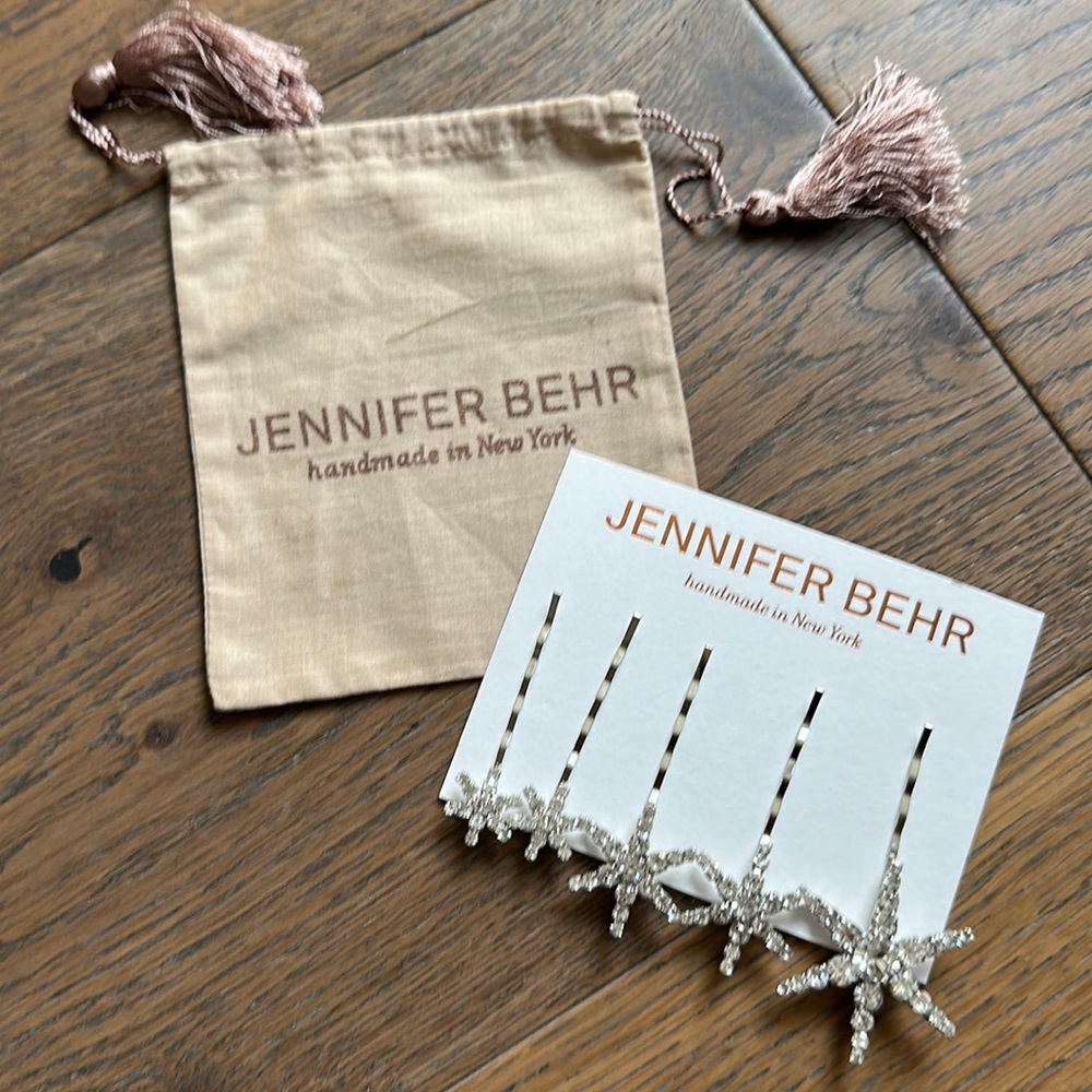 Jennifer Behr's Bridal Vespera Set of 5 Swarovski Crystal Star Bobby Pins